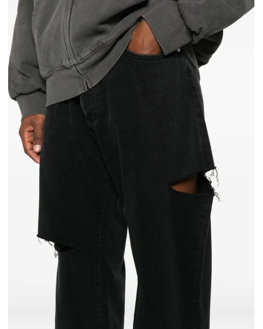ICON DENIM Black Scott Ripped Denim for men