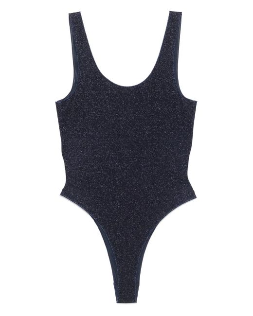 Oseree Blue Lumiere Lurex Sporty Maillot