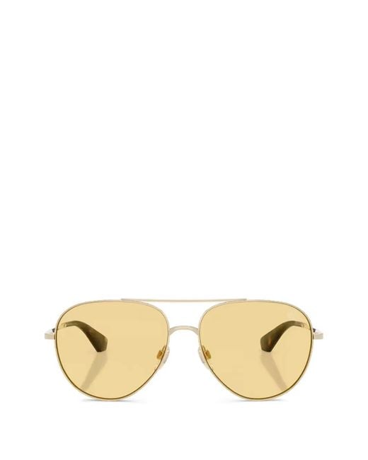 Burberry Metallic Round-Frame Sunglasses
