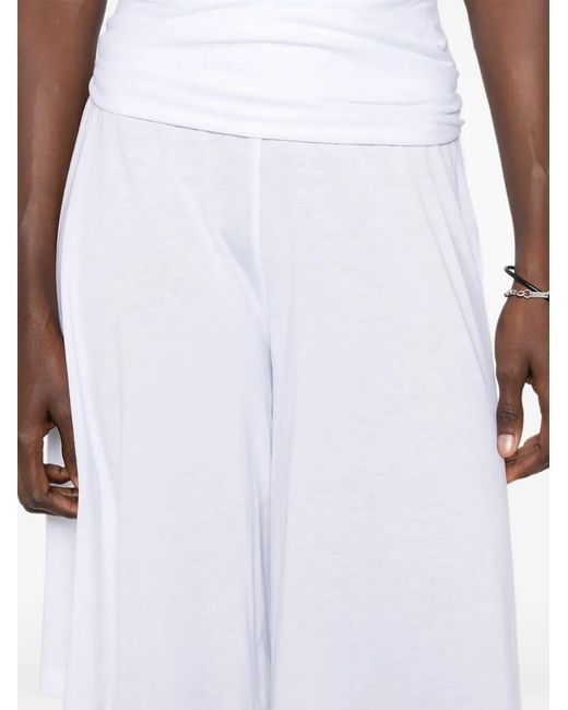 Totême White Wrap-Waist Pleated Shorts
