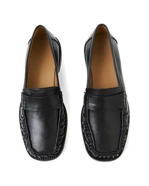 Magliano Black Pleated Loafers for men