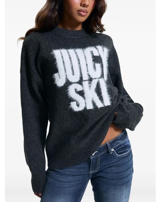 Juicy Couture Black Logo-Print Sweater
