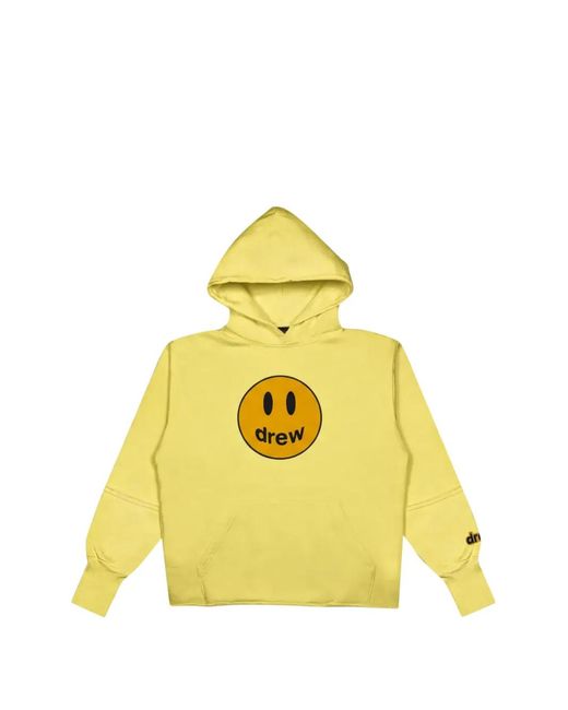 Drew Yellow Mascot Logo-Print Hoodie for men