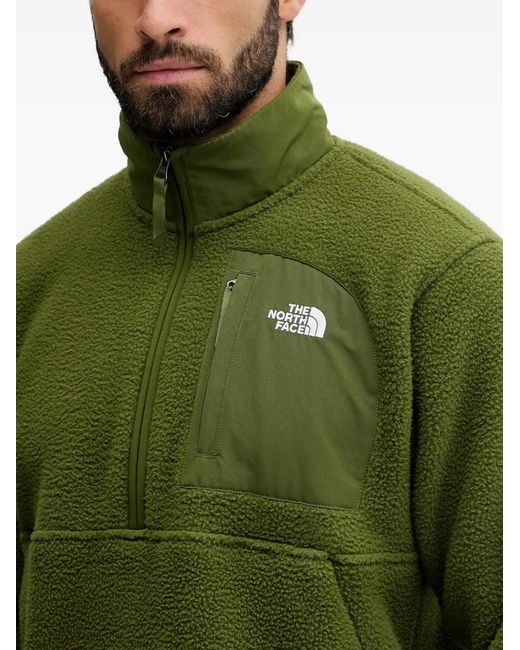 The North Face Green Yumiori Zip Pocket Fleece Sweater for men
