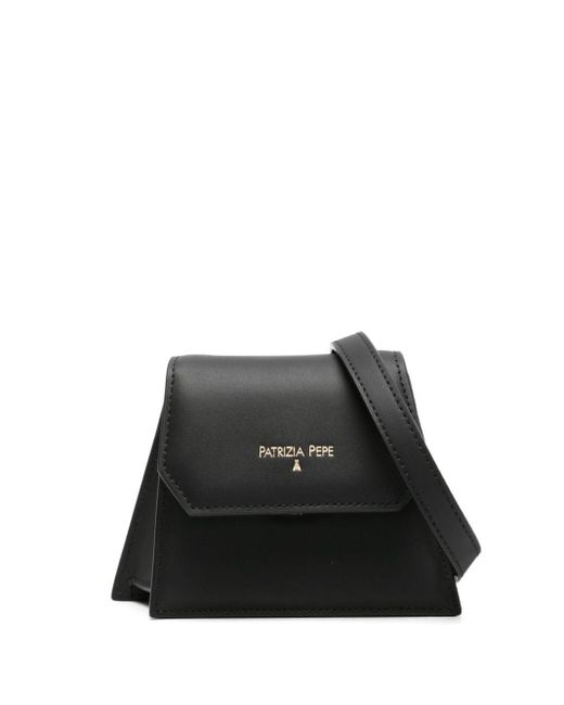 Patrizia Pepe Black Astral Leather Mini Bag