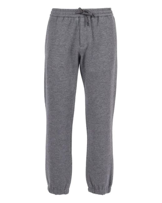 Circolo 1901 Gray Cuffed Wool Track Pants for men