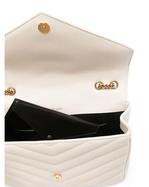 Saint Laurent Natural Bag Mng L Loulou With Removale Tassels