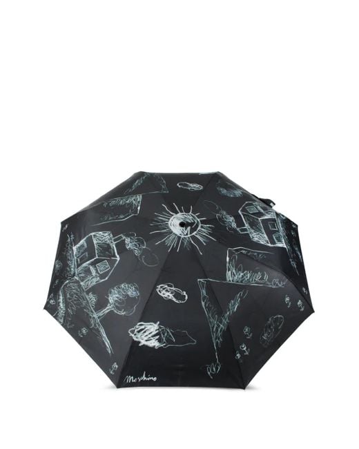Moschino Paraplu Met Print in het Black