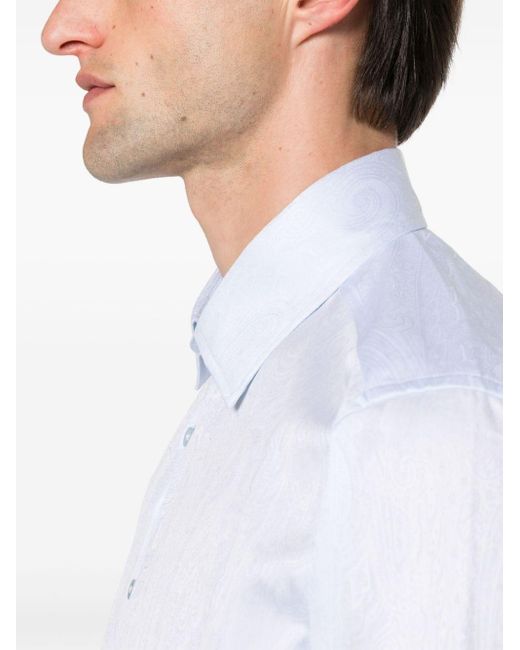 Chemise à motif cachemire Etro pour homme en coloris White