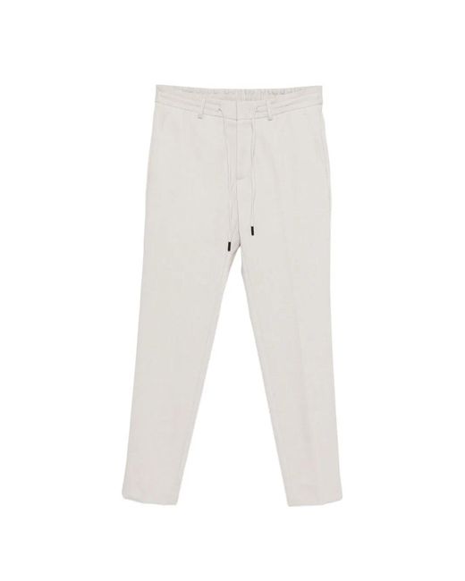 Karl Lagerfeld White Drawstring Trousers for men