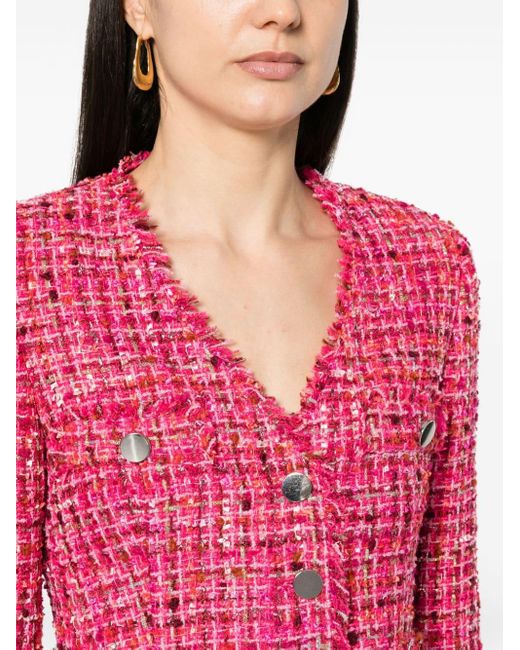 Giacca Dharma in tweed di Tagliatore in Pink