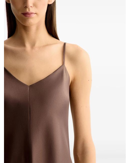 12 STOREEZ Vネック シルクトップ Brown
