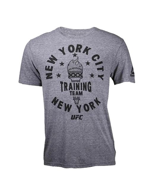 Reebok Gray Ufc 205 Nyc Training Team T-Shirt for men