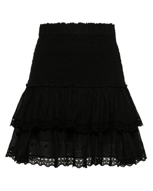 Minifalda Naomi con volantes Isabel Marant de color Black