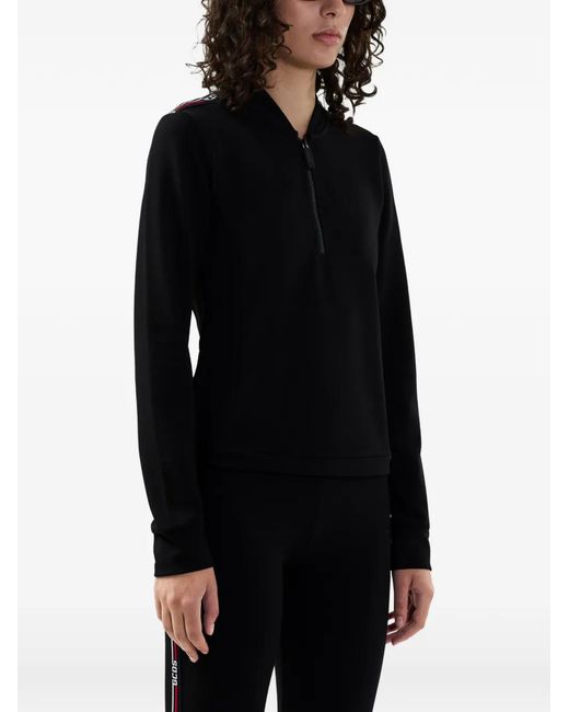 Gcds Black Zip-Collar Sweater