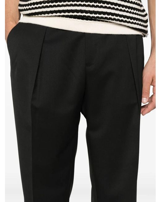 Briglia 1949 Black Pleated-Front Trousers for men