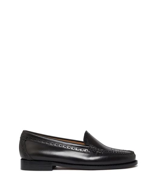 G.H.BASS Black Weejuns Venetian Brogue Loafers