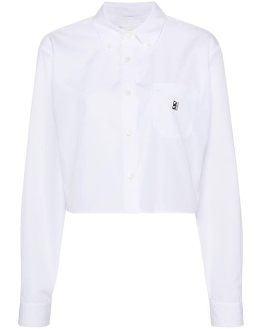Camisa con placa del logo Givenchy de color White