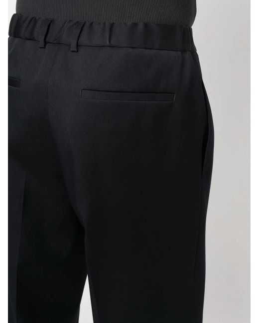 Jil Sander Black Virgin-Wool Tapered Trousers for men