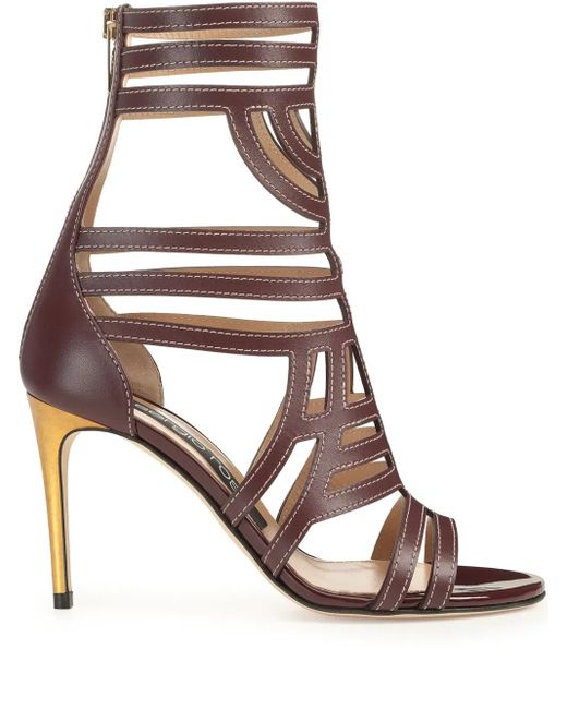 フラットシューズ SERGIO ROSSI SR AGATE FLAT SANDALS IN SMOOTH LEATHER サンダル レッド ローヒール: 15mm, sr Agate - Flat sandals
