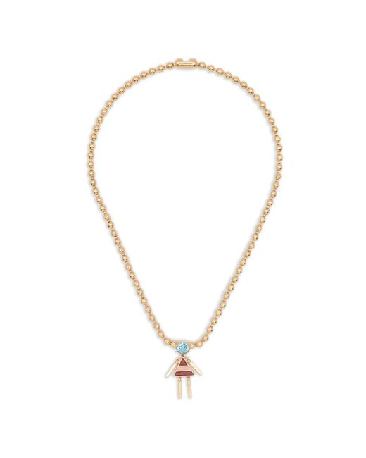 Vivetta White Beaded-Charm Necklace