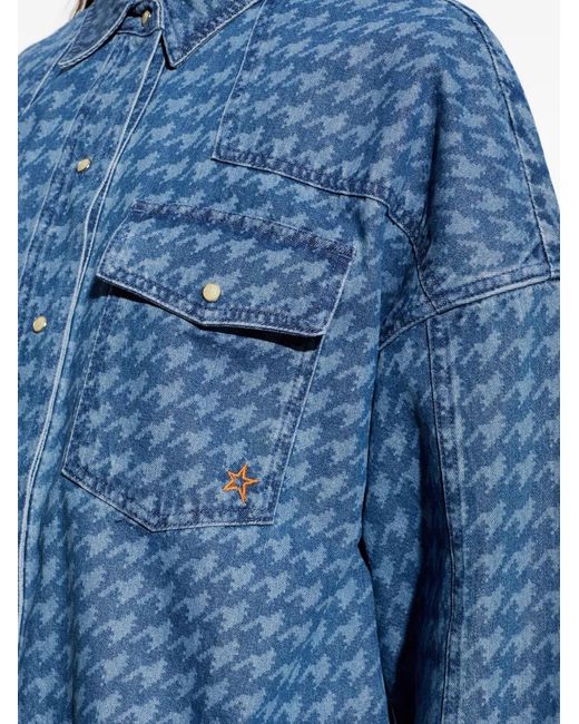 Perfect Moment Blue Chemise À Motif Pied-De-Poule