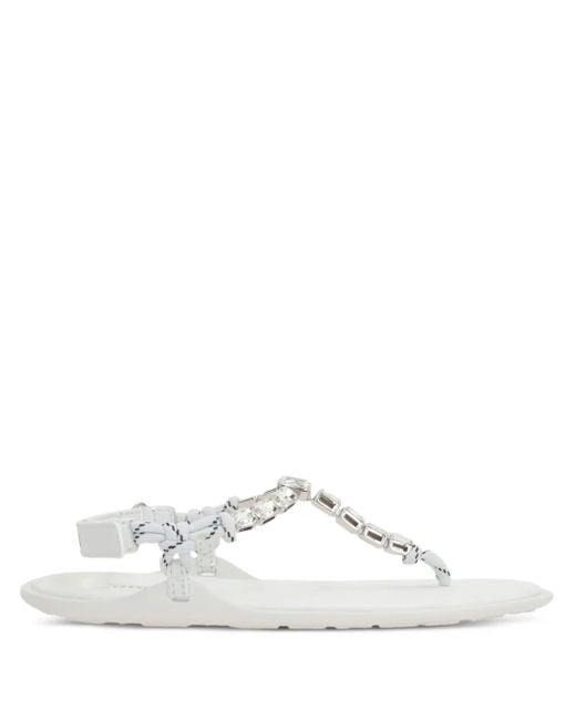Miu Miu White Riviere Sandals