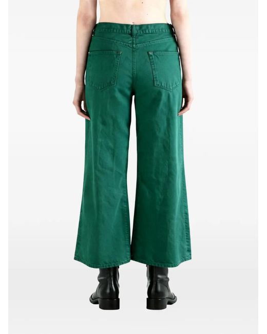 The Elder Statesman Green Hunter Wide-Leg Jeans for men