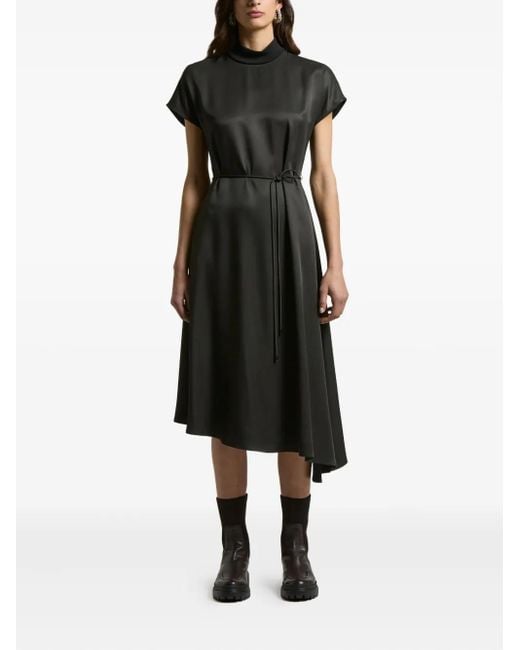Vestido asimétrico con cuello falso Peserico de color Black