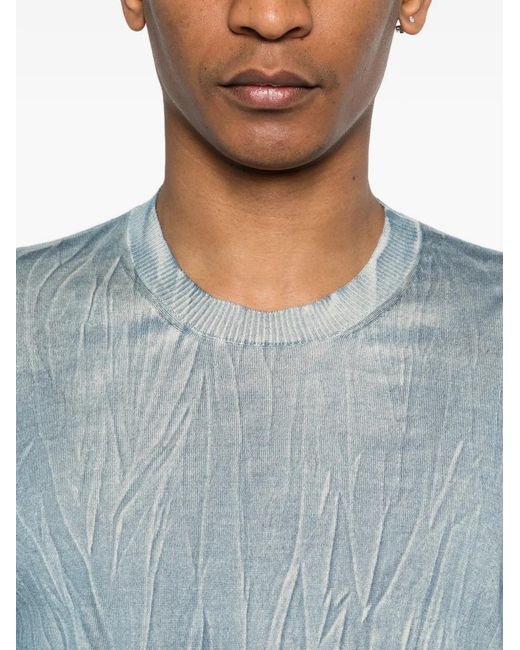 Avant Toi Blue Textured Knitwear for men