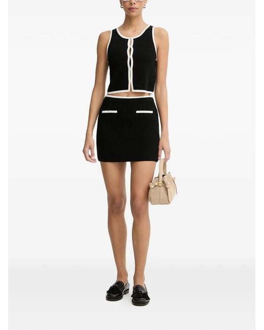 From Future Black Contrast-Trim Top