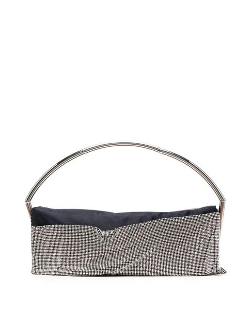 Benedetta Bruzziches Gray Clutch Mit Kristallen