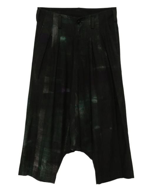 Y's Yohji Yamamoto プリント サルエルパンツ Black