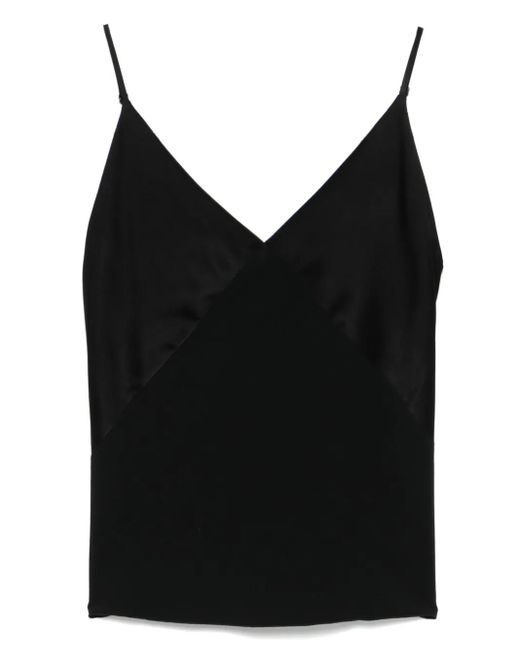 Forte_forte Black Satin Top