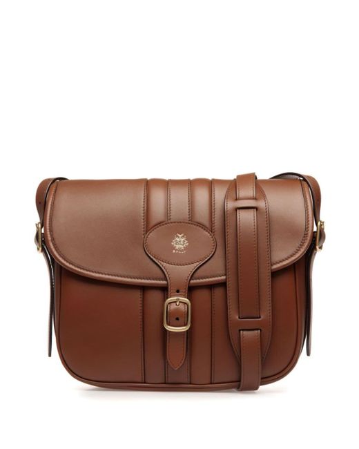 Bally Brown Beckett Leather Messenger Bag for men