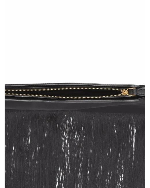 Burberry Black Olympia Fringe-Detail Clutch Bag