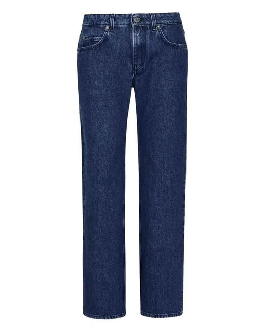 Off-White c/o Virgil Abloh Blue Logo-Patch Denim Jeans