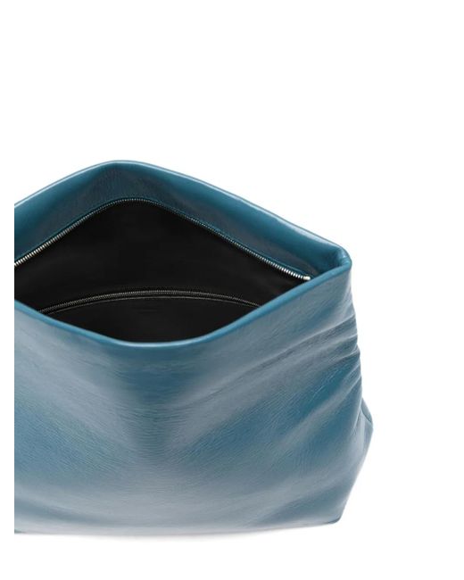 Jil Sander Jewel Clutch Met Rits in het Blue