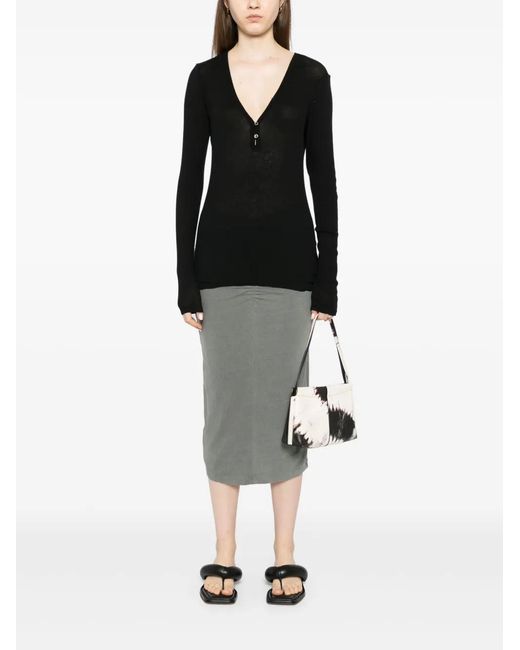 James Perse Black Ribbed Top