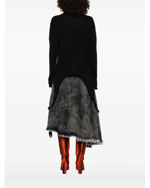 Jersey de manga larga Rick Owens de color Black