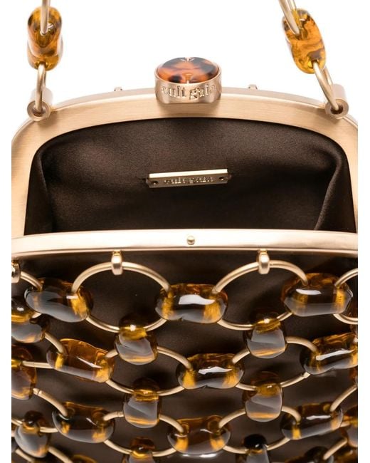 Cult Gaia Natural Brielle Chain Tote Bag