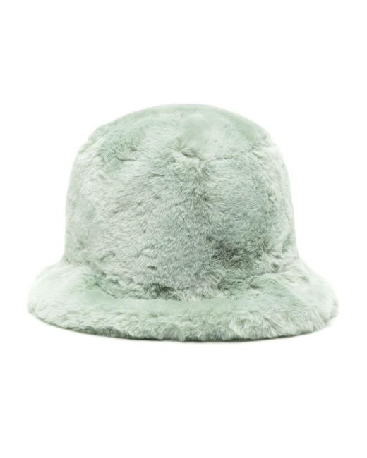 Jakke Green Faux-fur Bucket Hat