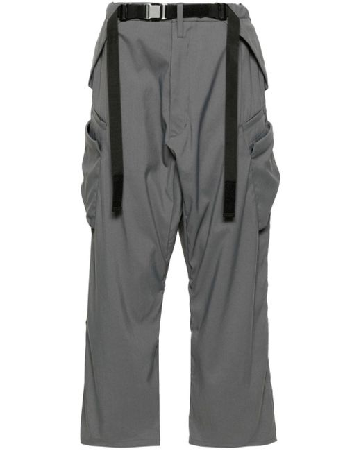 Acronym Gray Low-rise Cargo Trousers for men