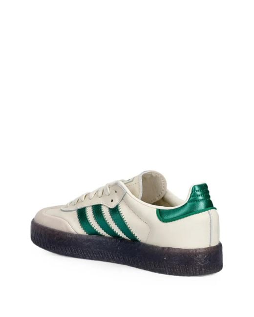 Adidas Green Samba Panelled Sneakers