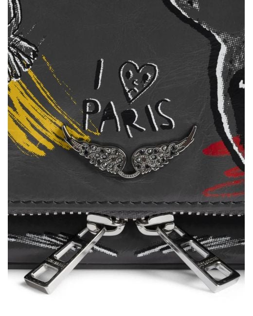 Zadig & Voltaire Gray Rock Mini Humberto Clutch