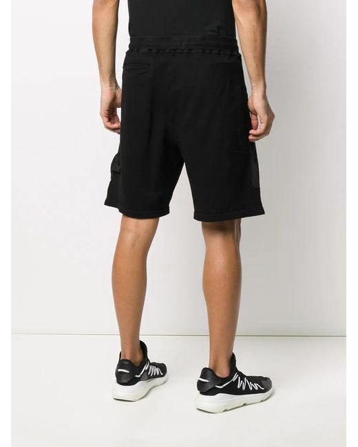 Stone Island Shadow Project Black Contrast Panel Shorts for men