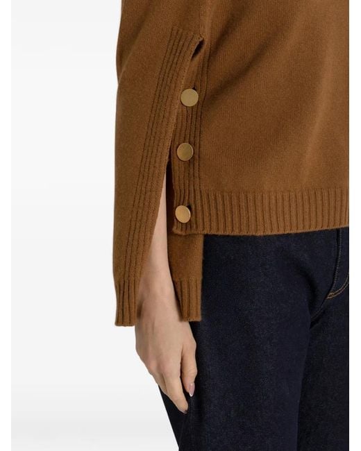 Alberta Ferretti Brown Buttoned Sweater