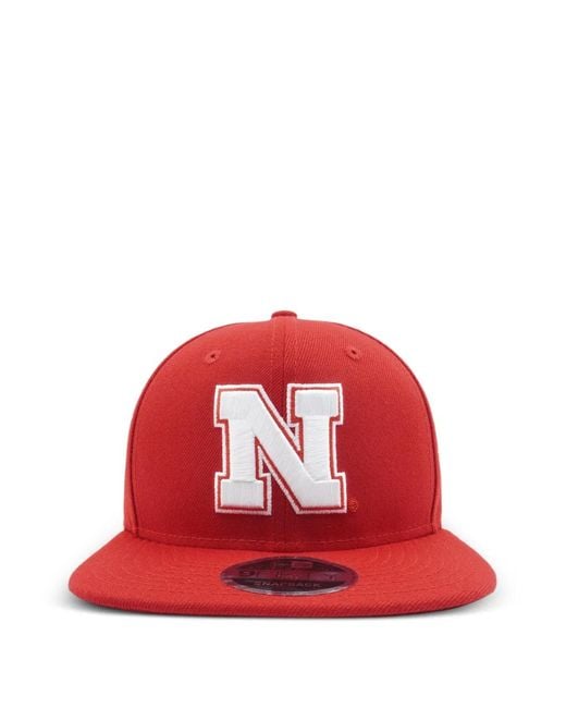 KTZ Red 9Fifty Nebraska Cornhuskers Snapback Cap Hat for men