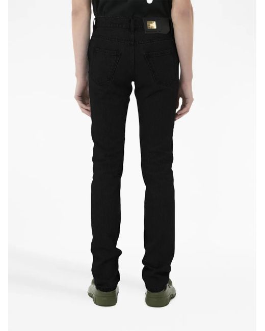 J.W. Anderson Black Mid-Rise Straight-Leg Jeans for men