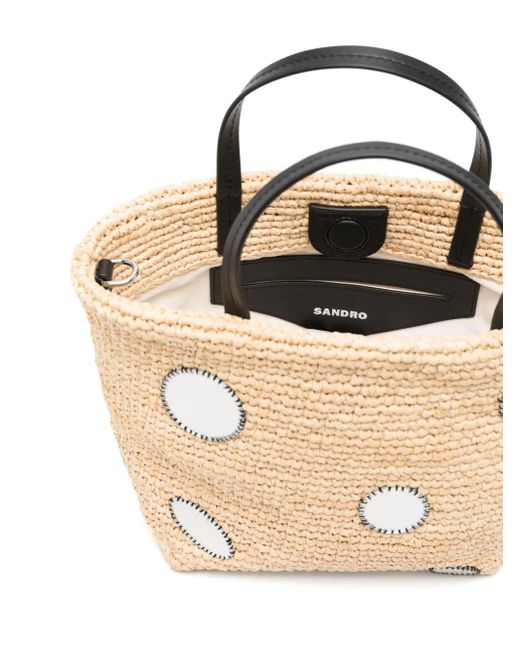 Sandro Mirror Bucket-Tas in het Natural